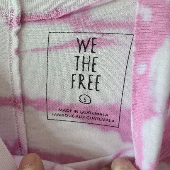 Anthropologie Free People Tie Dye T-Shirt Small Long Sleeve Tee Shirt Oversized - Picture 5 of 10